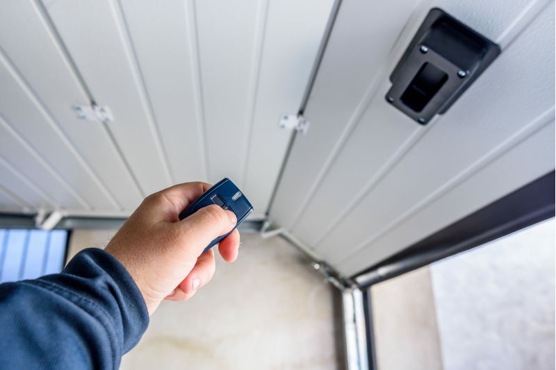 Garage door opener opening a door